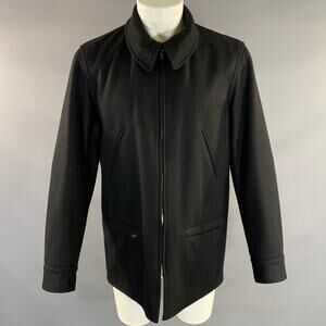 AGNÈS B. Size S Black Wool Zip Up Jacket